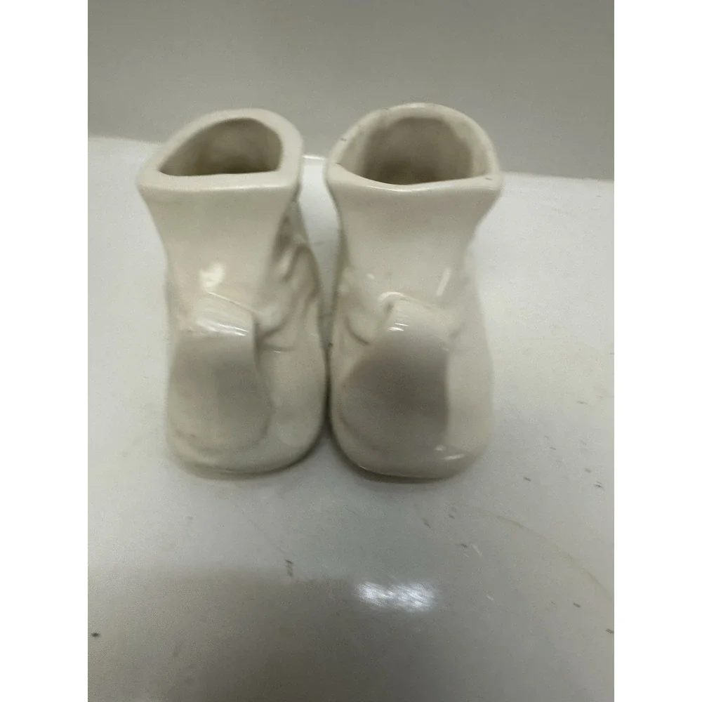 Vintage McCoy‎ Pottery Baby Booty Shoe Planter Set Of Three Pastel Nursery Decor